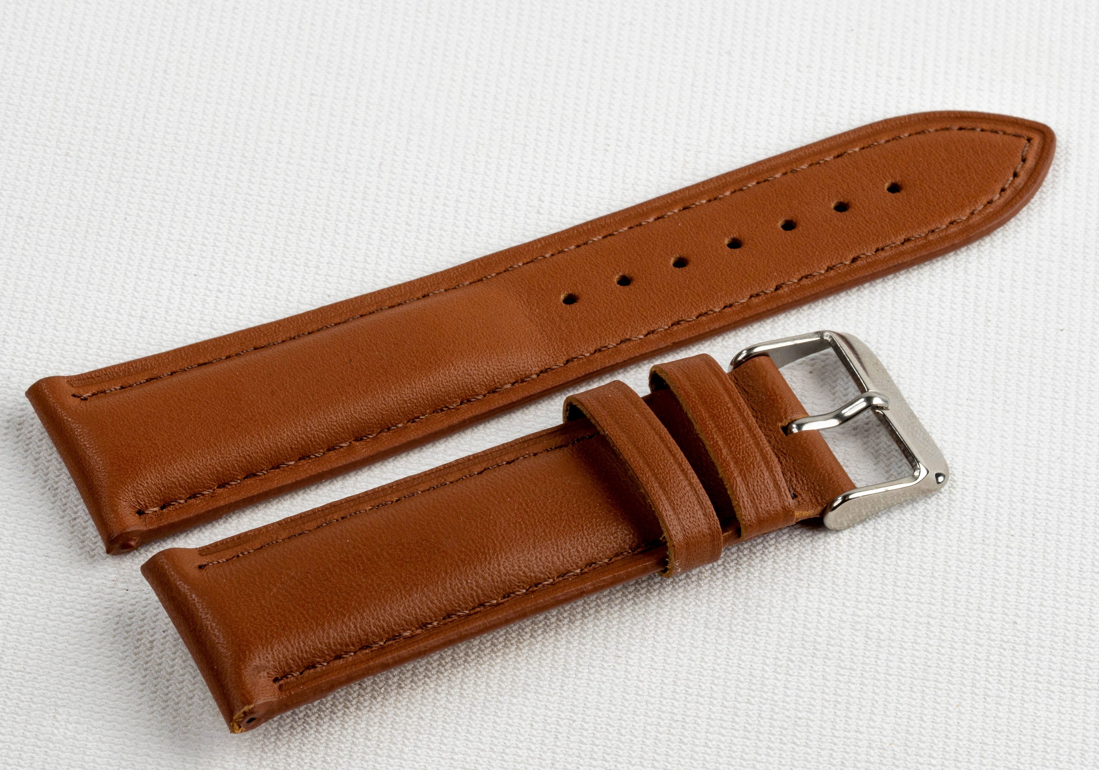 Camel (Brown) Genuine Leather Watch Strap
