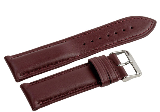 CARADOSSI Burgundy Genuine Leather Watch Strap | Smart Watch Compatible