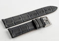 Gray Embossed Croco Genuine Leather Watch Strap