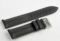 Gray Genuine Leather Watch Strap