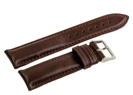 CARADOSSI Brown Genuine Leather Watch Strap | Smart Watch Compatible