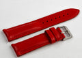 Genuine Red Leather Watch Strap