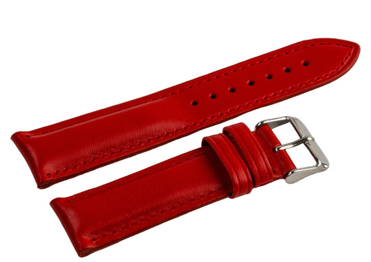 CARADOSSI Red Genuine Leather Watch Strap | Smart Watch Compatible