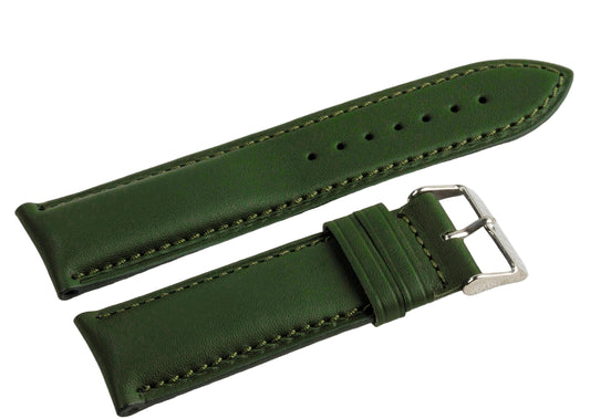 Green Genuine Leather Watch Strap
